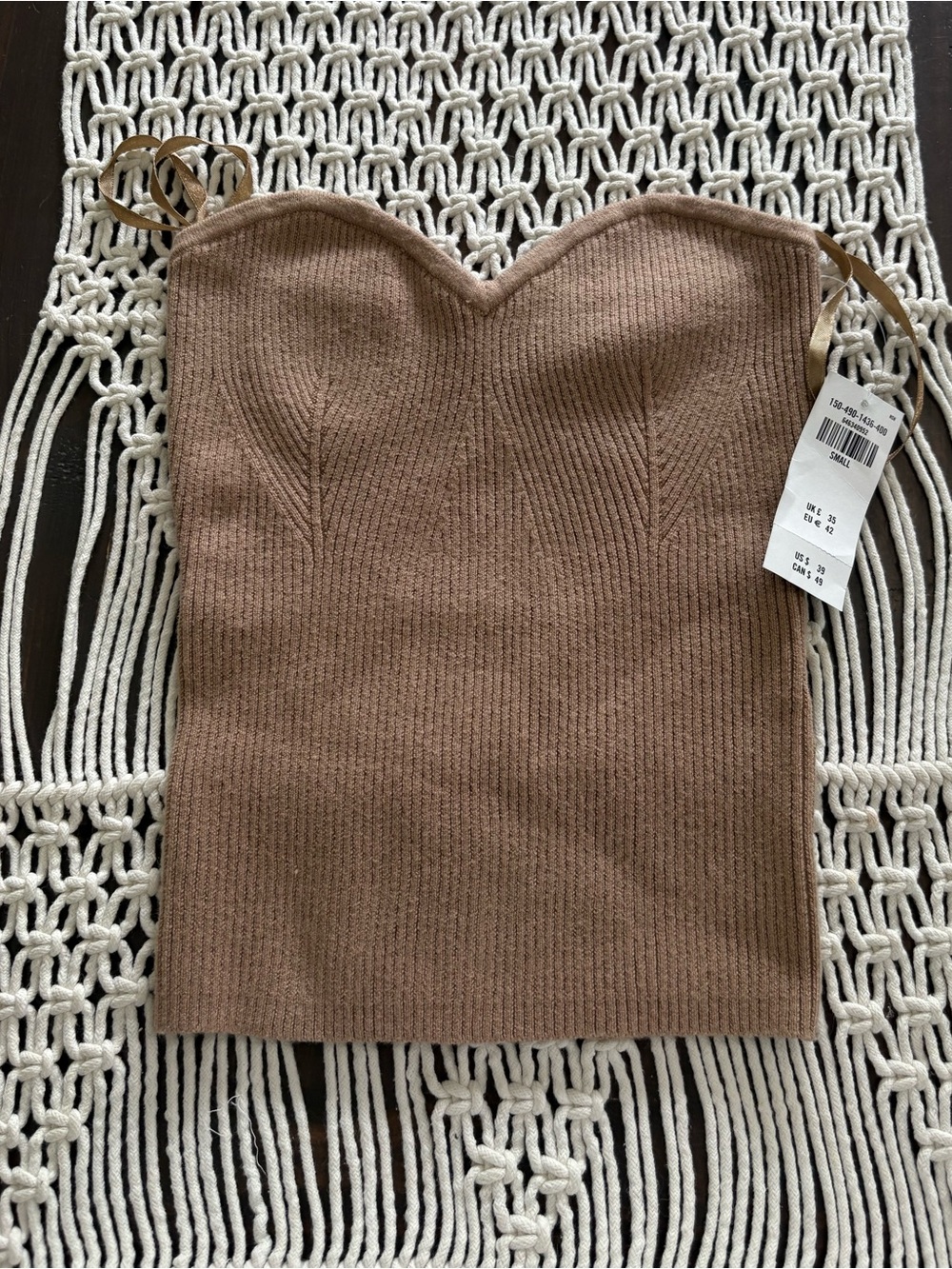 NEW! Abercrombie & Fitch strapless ribbed knit top